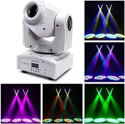Moving Head Stage Light, 30W Disco Light, LED DJ RGB Moving Heads Spot Beam Lights Lamp DMX512 DJ Lights, 7 Colors, Sound Activated for Party Wedding Church Club Bars Show(White)