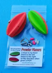 2x 3" Prowler Planer Boards STEER YOUR BAIT OR LURE Spinner Jig Live Bait Soft