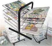 10-Layer Art Easel Drying Rack Double-Sided Storage, Desktop Drying Rack Art Studio Education Product Drying Rack Space-Saving Shelf
