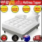 Giselle Bedding Mattress Topper Pillowtop Bamboo Double Highly Breathable Design
