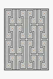 150' x 215' | Machine Washable Runner Rug | Kid & Pet Friendly | Indoor Rug | Jonathan Adler Greenwich Grey Rug | Ruggable