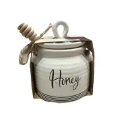 Heart Of The Home Honey Pot & Wooden Dipper 420ml