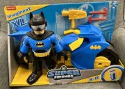 Fisher Price Imaginext XL DC Super Friends Batcycle And Batman Figure Set NEW