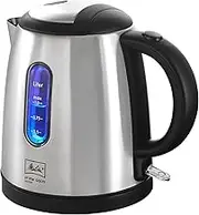 MELITTA Prime Aqua Mini Top 1018-03 Kettle Stainless Steel 1.0 L 2200 W External Water Level Indicator