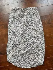 NWT Abercrombie And Fitch Sheet Cheetah Print Pull On High Low Skirt Size XS
