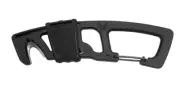 Benchmade 9CB-BLK Rescue Hook Strap Cutter with Carabiner, Black - 9 CB-BLK