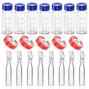 3000x 2mL 9-425 Vials Caps +250uL Vials Inserts+0.45μm 13mm PTFE Syringe Filters