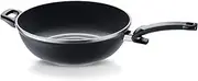 [Fissler] Ceratal Comfort Ceramic 12.6 Inch Non-Stick Wok, Orbit Black, Made without PFAS