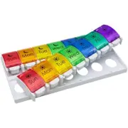 Weekly (7-Day) Pill Case, Medicine Planner, Vitamin Organizer, 2 Times a Day ...