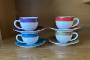 Starbucks 2006 Holiday Espresso / Demitasse Set Of 4 (Cup & Saucer)