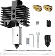 TwoTrees Upgraded Hotend Kit with Plated Copper Heater Block Heatbreak High Temperature 500℃ with 32 Extra Nozzle and 1pc Silicone Cover Compatible with Bambu Lab X1 Carbom Combo P1P 3D Printer