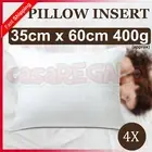 4x Memory Resistant Cushion Pillow Inserts Polyester Filling 35cm x 60cm