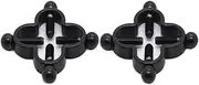 [Niaspi] 2Pcs Four Leaf Clover Non-Piercing Nipple Rings Stainless Steel Fake Nipple Rings Shield Barbell Ring Nipple Piercing Summer Beach Faux Lucky St.Patrick's Day Body Jewelry for Women