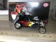 1/18 ACME FIAT ALTERED BLACK TOPOLINO BLACK WITH FLAMES A1800804