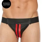Ouch! Striped-Front with Zip Jock Strap
