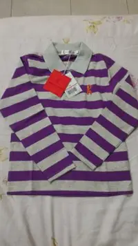 在飛比找Yahoo!奇摩拍賣優惠-全新roberta線條棉質polo衫(非1/2)
