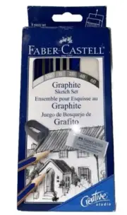 FABER-CASTELL Creative Studio 8 Piece GRAPHITE SKETCH SET