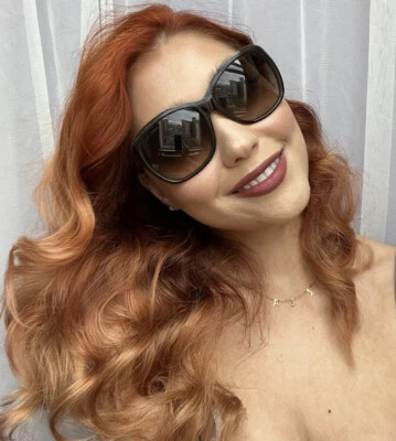 New JIMMY CHOO Annette/S YIG Brown Glitter Gradient Women's Sunglasses X1