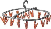 Wharick Sock Underwear Hanger Multi-functional Folding Drying Rack Space-saving Portable Clothing for Bras Socks Small Grey A