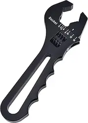 AN Hose Fitting Adjustable Wrench Spanner Lightweight Aluminum 3AN-16AN Black