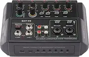 4-Channel Musical Portable o Mixer Live Multi-Function Mixing Console USB Sound Recording Device Music Equipment Interface Mixer 48V Phan Power for Conference Recording Karaoke Live Black One Size