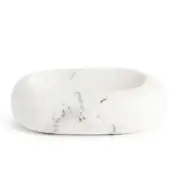 NEW Stoned White Marble Classic Soap Dish