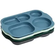 Divided Plates for Kids Adults 12 Inch 4PCS Plastic Unbreakable Section Plate...