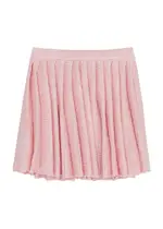Self-portrait Kids Pleated Sequin-embellished Knitted Skirt - Pink Light - 6-7Y (6 Years) 6-7Y (6 years)