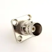 1x BNC Female Jack to SMA Female 4 Holes Flange Mount RF Coax Adapter Connector