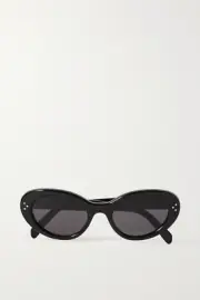 NEW CELINE CL401931 SIDE LOGO CAT EYE S193 OVAL SUNGLASSES IN ACETATE