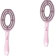 minkissy 2 Pcs Hair Massage Comb Scalp Brush for Women Plastic Scalp Massage Tool Hairbrush Feature Pink