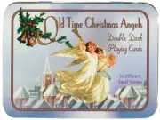 Old Time Christmas Angels Deluxe Double Bridge Deck, 44 Playing Cards
