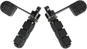 Motorcycle Foot Pegs With Heel Rest Compatible With DYNA FXDF FAT BOB FXDC FXDX Softail Super Glide FXWG FXR Sportster XL 883 XL1200(Black)