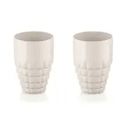 2x Guzzini Tiffany 510ml 19cm Tall Tumbler Drinking Water/Juice Glassware White