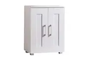 Nova 2-Door Low Cupboard Lowboy Storage Cabinet - White