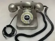 Pottery Barn Grand Phone Brushed Silver Corded Desk Phone BRAND NEW
