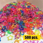 500pcs. Plastic Star Chain Links Toy Parrot Bird Foot Parts Kid Mixed Color DIY