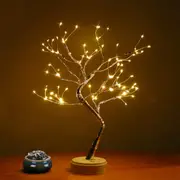 20" Desktop Bonsai Tree Light, 108 Led Shiny Tree Light Battery and USB Powered Touch Switch, Home Decor Night Light, Gift Bedroom Wedding Holiday Party (Warm White)