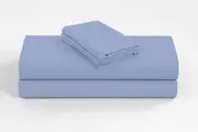 Elan Linen 1200TC Organic Cotton Sky Blue King Bed Sheet Set