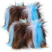 [Yardenfun] Furry Wrist Cuffs Arm Warmers Women Plush Fuzzy Cuffs Fashion Arm Warmers Soft Faux Fur for Winter
