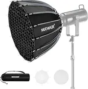 NEEWER 22inch/55cm Parabolic Softbox Quick Set up Quick Folding, with Diffusers/Grid/Bag, Compatible with Aputure 60X S 150c 300c NEEWER RGB CB60 MS60B MS60C CB200B and Other Bowens Mount Lights