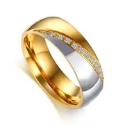 Silver And Gold Women Wedding Ring