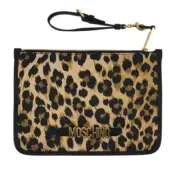 Moschino Tan Leather Clutch Wallet | New With Tags