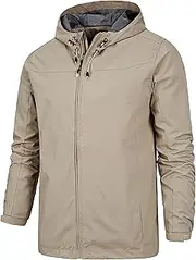 [DGHM-JLMY] Men's Windproof Tactical Zip Up Rain Coat Outdoor Hiking Windbreakers Sport Coats Breathable Lightweight Jackets