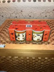 Debbie Mum Halloween set of four Fall Themed Mugs by Sakura new in box