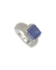 Suzy Levian 18K & Silver 5.42 ct. tw. Sapphire Ring