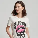 SUPERDRY 女裝 短袖T恤 VINTAGE LO-FI POSTER 白