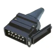 Britax 12 Pin Flat Plastic Trailer Plug (Britax) Clam Shell