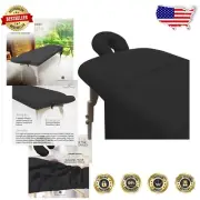 Luxury Black Microfiber Massage Sheet Set - Fitted & Face Rest Covers Included