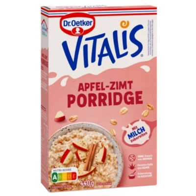 Vitalis Porridge Bulk Pack With Apple Cinnamon And Agavensüße 440g